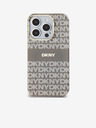 DKNY PC/TPU ponavljajući uzorak Tonal Stripe Magsafe stražnja maska ​​za iPhone 15 Pro Bež DKNY