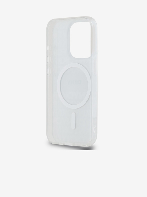 DKNY PC/TPU ponavljajući uzorak Tonal Stripe Magsafe stražnja maska ​​za iPhone 15 Pro Bež DKNY