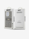 DKNY PC/TPU ponavljajući uzorak Tonal Stripe Magsafe stražnja maska ​​za iPhone 15 Pro Bež DKNY