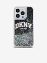 DKNY Stražnja maska ​​s logotipom Liquid Glitter Arch za iPhone 15 Pro crna DKNY