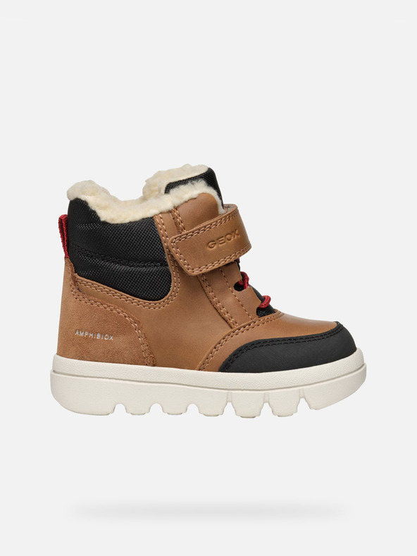 Geox Smeđe dječačke zimske cipele Geox Willaboo B Ab