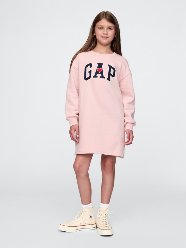 GAP Dječji sweatshirt oversize haljina s logom GAP