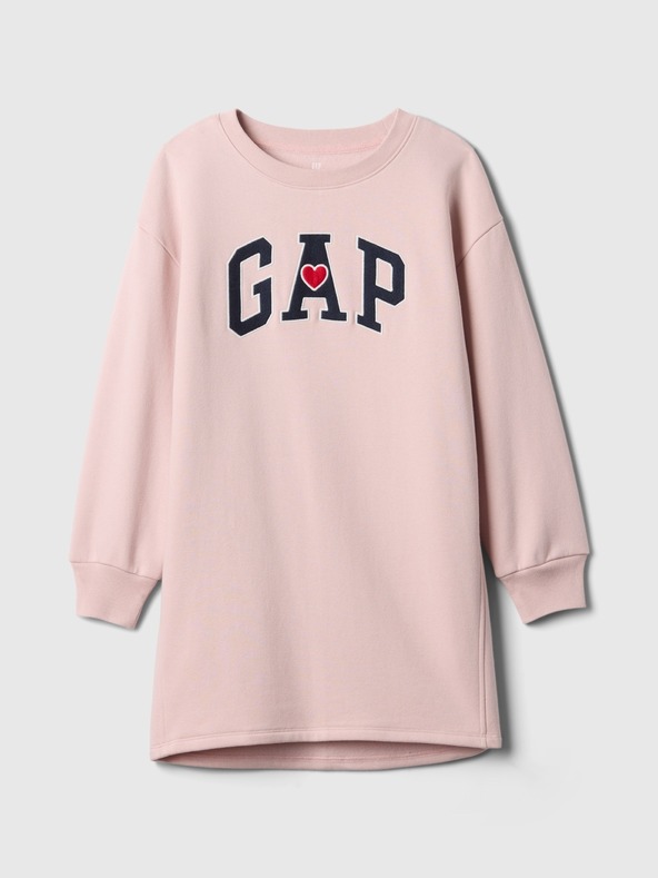 GAP Dječji sweatshirt oversize haljina s logom GAP