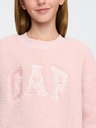 GAP Dječji sweatshirt oversize šerpa haljina s logom GAP