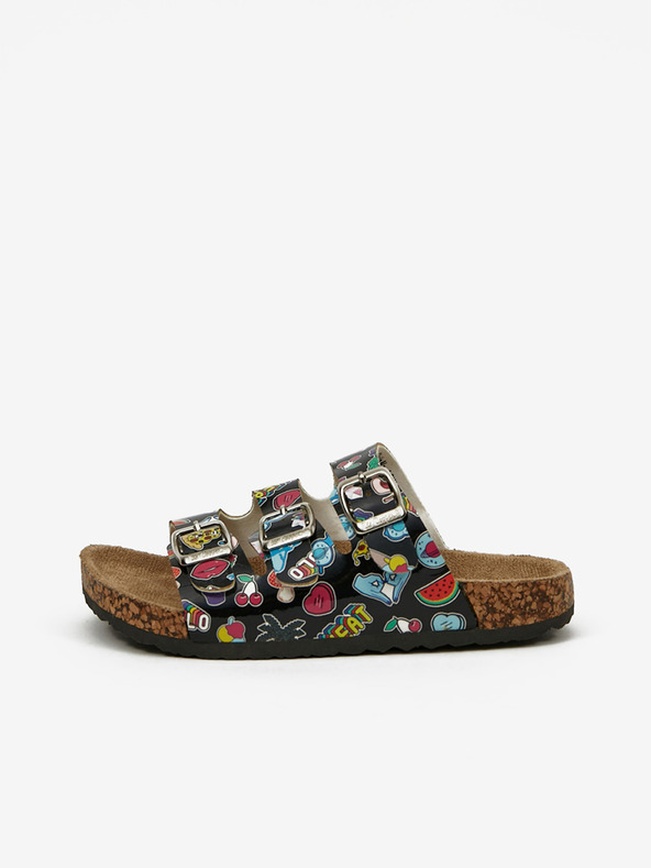 Lee Cooper Lee Cooper djevojačke crne papuče s uzorkom