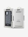 DKNY PU kožna donja traka s ponavljajućim uzorkom MagSafe stražnja maska ​​za iPhone 15 crna DKNY