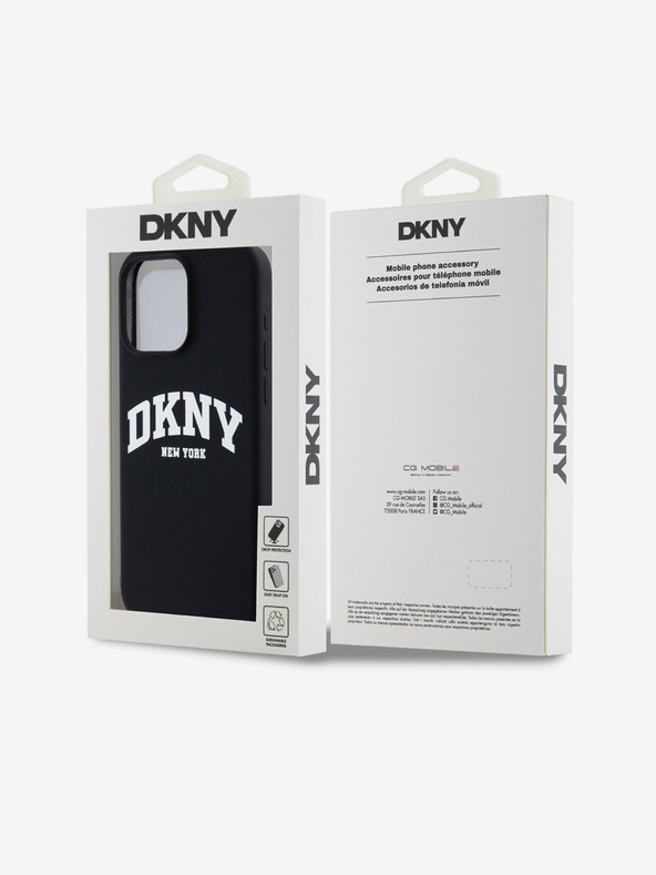 DKNY Liquid Silicone Arch Logo MagSafe stražnja maska ​​za iPhone 12/12 Pro crna DKNY
