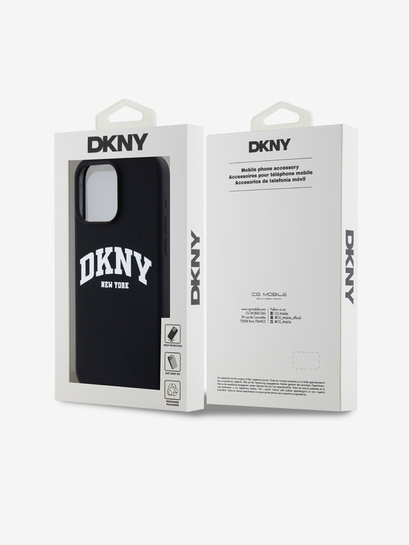 DKNY Liquid Silicone Arch Logo MagSafe stražnja maska ​​za iPhone 15 Pro Max crna DKNY