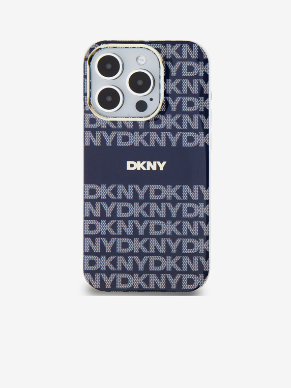 DKNY PC/TPU Ponavljajući uzorak Tonal Stripe Magsafe stražnja maska ​​za iPhone 15 Pro Plava DKNY