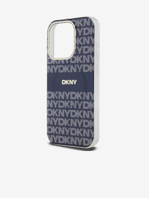 DKNY PC/TPU Ponavljajući uzorak Tonal Stripe Magsafe stražnja maska ​​za iPhone 15 Pro Plava DKNY