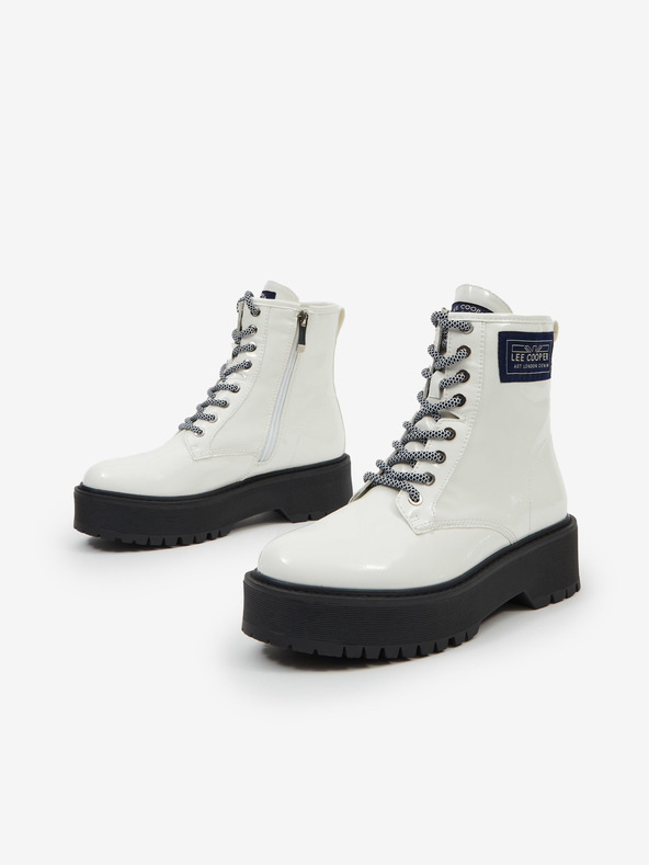 Lee Cooper Bijele Lee Cooper gležnjače s platformom za žene