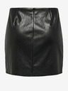 ONLY Crna ženska mini suknja od umjetne kože ONLY Leni