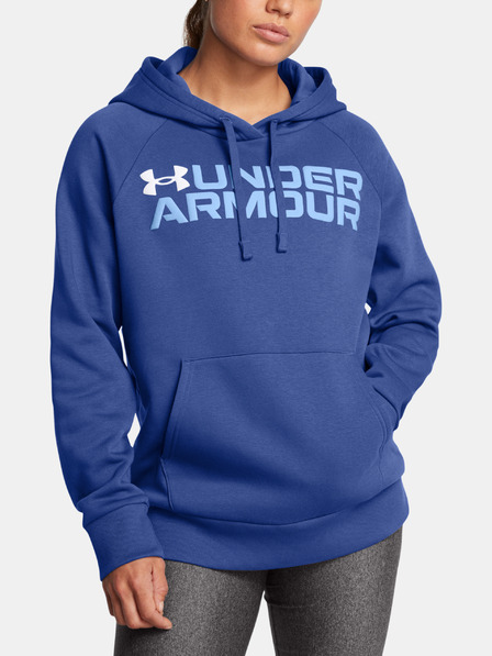 Under Armour Ženska majica Under Armour Rival Fleece Wordmark Hoodie-BLU