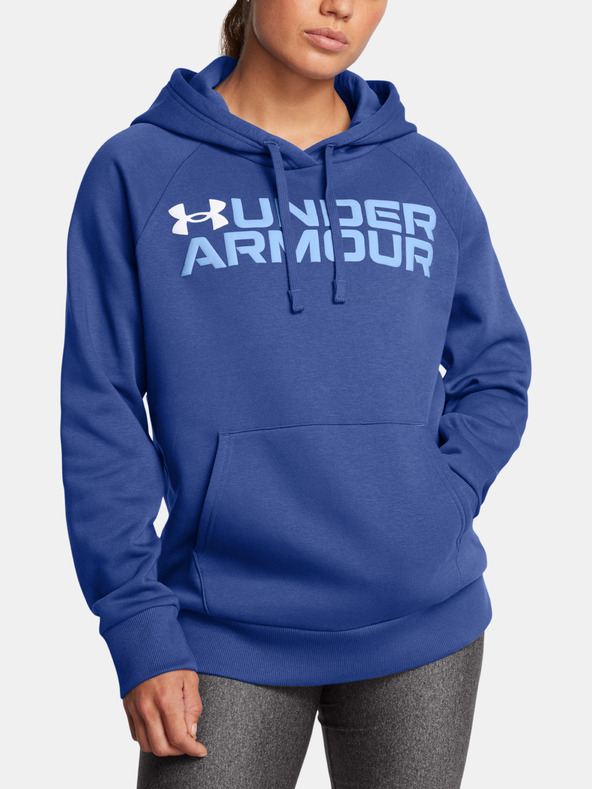 Under Armour Ženska majica Under Armour Rival Fleece Wordmark Hoodie-BLU