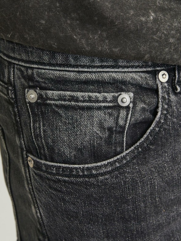 Jack & Jones Jack & Jones Chris crne muške traperice ravnog kroja