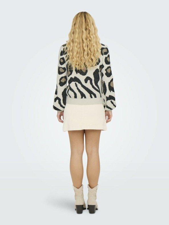 Jacqueline de Yong JDY Lorraine bež ženski pulover s uzorkom