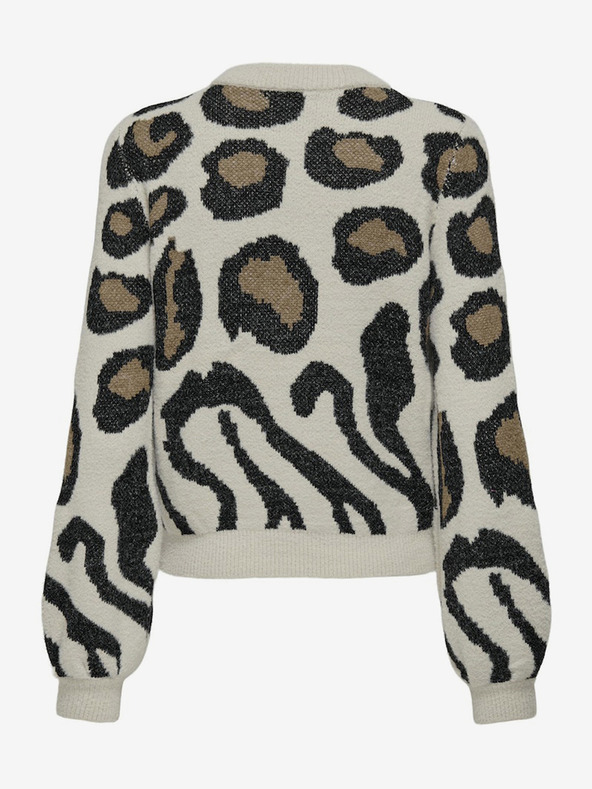 Jacqueline de Yong JDY Lorraine bež ženski pulover s uzorkom