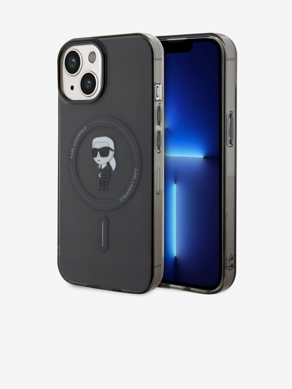 Karl Lagerfeld IML Ikonik MagSafe stražnja maska ​​za iPhone 15 crna Karl Lagerfeld