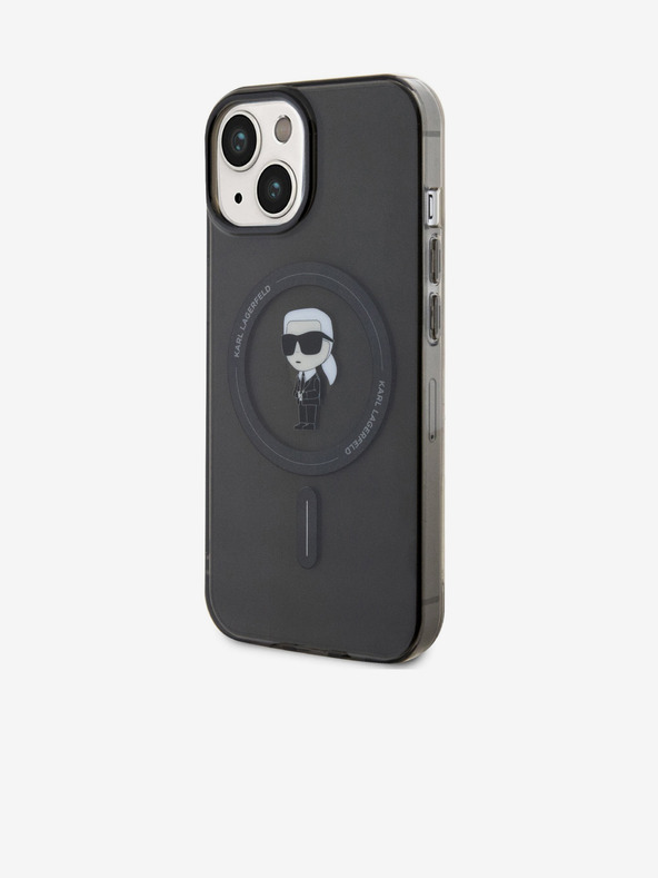 Karl Lagerfeld IML Ikonik MagSafe stražnja maska ​​za iPhone 15 crna Karl Lagerfeld