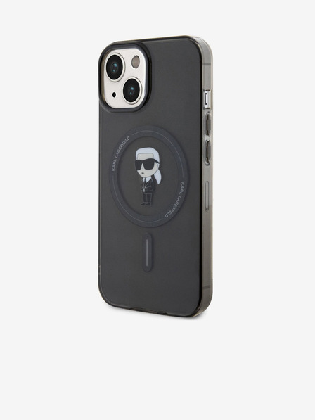 Karl Lagerfeld IML Ikonik MagSafe stražnja maska ​​za iPhone 15 crna Karl Lagerfeld