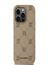 Karl Lagerfeld PU Karl Heads Pattern Magsafe stražnja maska ​​za iPhone 14 Pro Max Beige Karl Lagerfeld