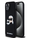 Karl Lagerfeld Liquid Silicone Double Heads Magsafe stražnja maska ​​za iPhone 15 Pro Max crna Karl Lagerfeld