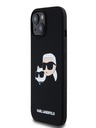 Karl Lagerfeld Liquid Silicone Double Heads Magsafe stražnja maska ​​za iPhone 15 Pro Max crna Karl Lagerfeld