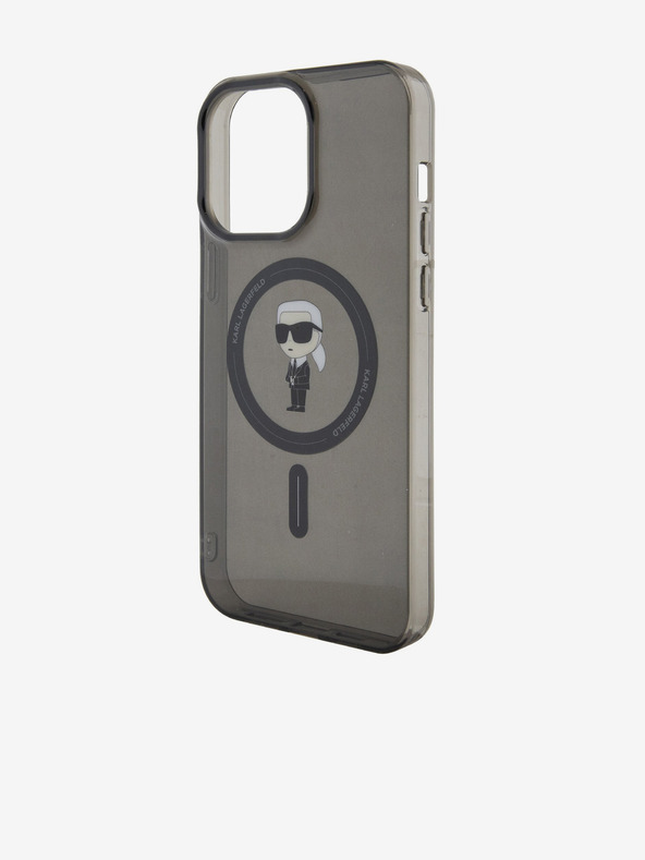 Karl Lagerfeld IML Ikonik MagSafe stražnja maska ​​za iPhone 15 Pro Max crna Karl Lagerfeld