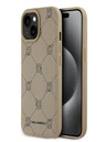 Karl Lagerfeld PU Karl Heads Pattern Magsafe stražnja maska ​​za iPhone 15 Beige Karl Lagerfeld