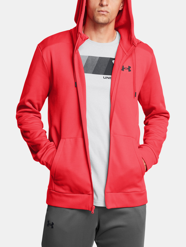 Under Armour Muški sweatshirt Under Armour UA Armor Fleece FZ Hoodie-RED