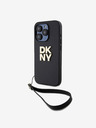 DKNY PU kožna stražnja maska ​​s logotipom narukvice za iPhone 15 Pro Max crna DKNY