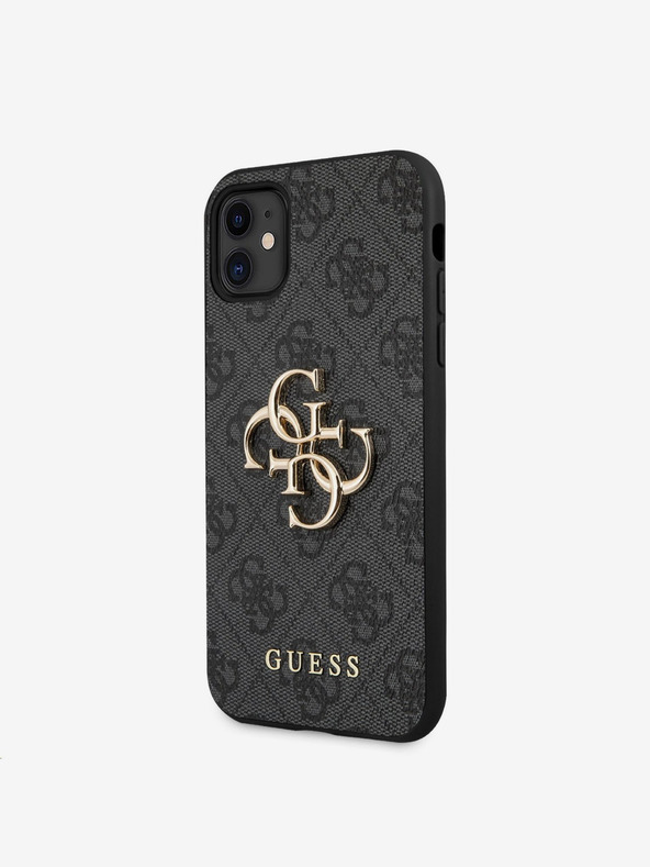 Guess Stražnja maska ​​Guess PU 4G s metalnim logotipom za iPhone 11 siva