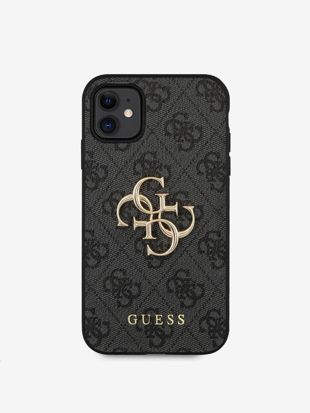 Guess Stražnja maska ​​Guess PU 4G s metalnim logotipom za iPhone 11 siva