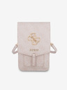 Guess Guess PU 4G metalna telefonska torba s logotipom, ružičasta