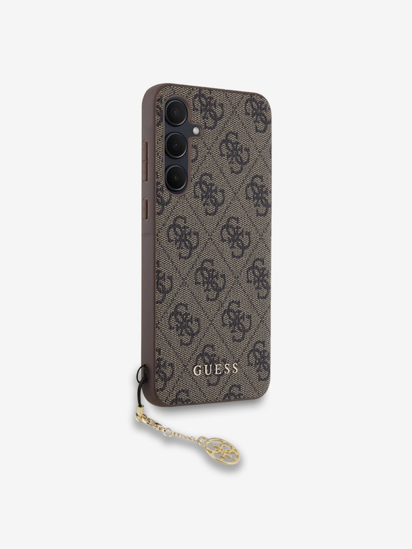 Guess Guess 4G Charm stražnja maska ​​za Samsung Galaxy A55 smeđa