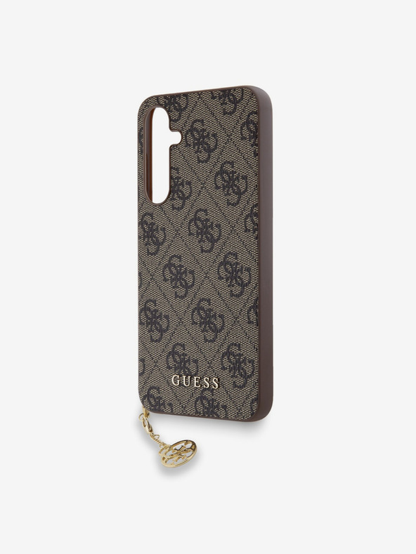 Guess Guess 4G Charm stražnja maska ​​za Samsung Galaxy A55 smeđa
