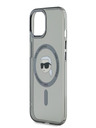 Karl Lagerfeld Karl Lagerfeld IML Karl Head metalni okvir MagSafe stražnja maska ​​za iPhone 15 crna
