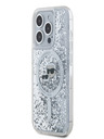 Karl Lagerfeld Karl Lagerfeld Liquid Glitter Karl and Choupette Heads MagSafe stražnja maska ​​za iPhone 15 Pro prozirna