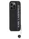 Karl Lagerfeld Karl Lagerfeld PU Saffiano Rhinestone Charm stražnja maska ​​za iPhone 15 Pro Max crna
