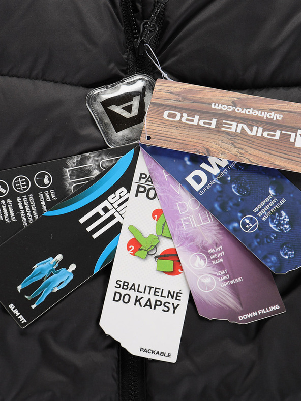 ALPINE PRO Muška zimska perjanica sa dwr ALPINE PRO ROGIT crna