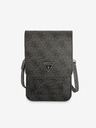 Guess Guess PU 4G telefonska torba s trokutastim logotipom, crna