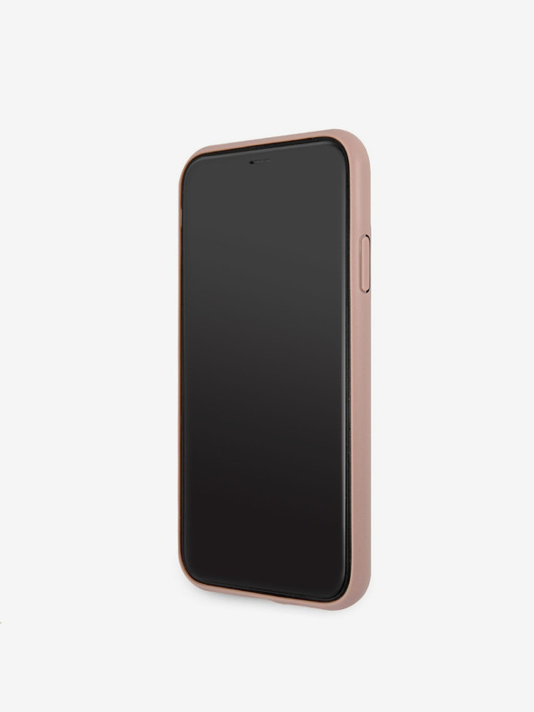 Guess Stražnja maska ​​Guess PU 4G s metalnim logotipom za iPhone 11 ružičasta