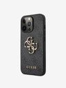 Guess Stražnja maska ​​Guess PU 4G s metalnim logotipom za iPhone 13 Pro Max siva