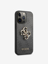 Guess Stražnja maska ​​Guess PU 4G s metalnim logotipom za iPhone 13 Pro Max siva