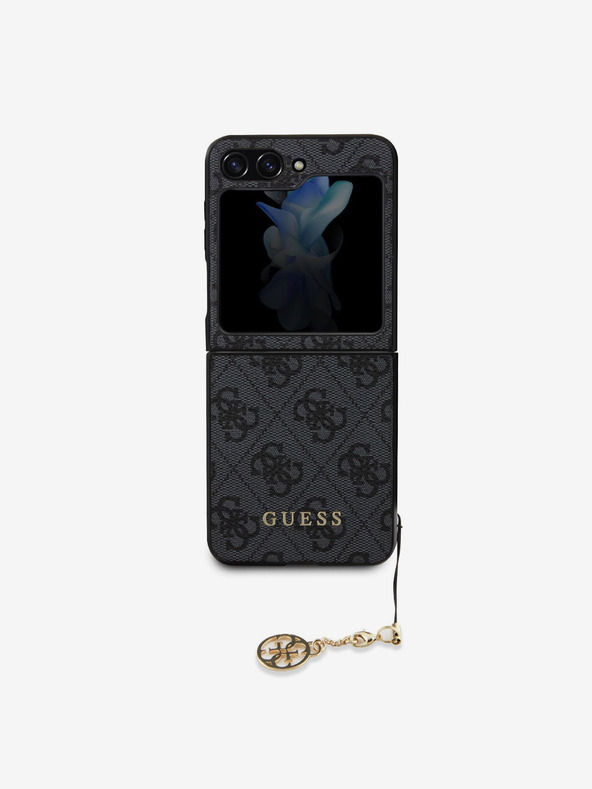 Guess 4G Charm Zadní Kryt pro Samsung Galaxy Z Flip 5 Grey Etui za telefon