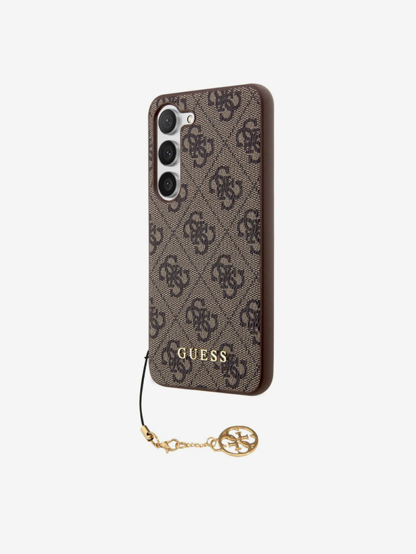 Guess Stražnja maska ​​Guess 4G Charm za Samsung Galaxy S23 smeđa