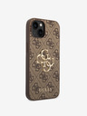 Guess Stražnja maska ​​Guess PU 4G s metalnim logotipom za iPhone 14 smeđa