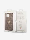 Guess Stražnja maska ​​Guess PU 4G s metalnim logotipom za iPhone 14 smeđa