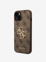 Guess Stražnja maska ​​Guess PU 4G s metalnim logotipom za iPhone 15 smeđa