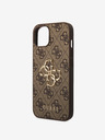 Guess Stražnja maska ​​Guess PU 4G s metalnim logotipom za iPhone 15 smeđa